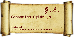 Gasparics Aglája névjegykártya